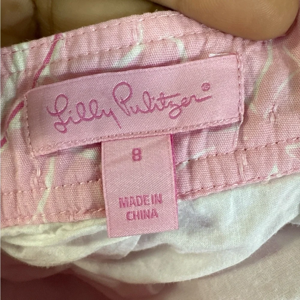 Lilly Pulitzer Pink Butterfly Skirt Size 8 Resort Preppy Cotton